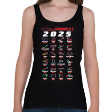 PRINTFASHION F1 2025 versenynaptár - Női atléta - Fekete