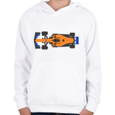 PRINTFASHION F1 McLaren - Gyerek kapucnis pulóver - Fehér gyerek pulóver, kardigán