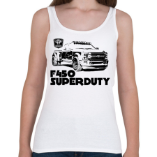 PRINTFASHION F450 SuperDuty - Női atléta - Fehér női trikó