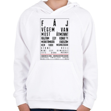 PRINTFASHION F Á J - Gyerek kapucnis pulóver - Fehér