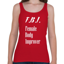 PRINTFASHION F.B.I. - női test fejlesztő - Női atléta - Cseresznyepiros női trikó