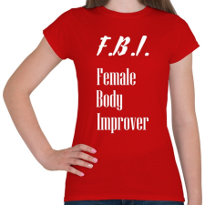 PRINTFASHION F.B.I. - női test fejlesztő - Női póló - Piros női póló