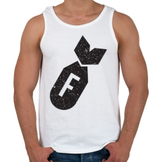 PRINTFASHION F bomb - Férfi atléta - Fehér