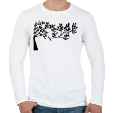 PRINTFASHION Fa - Férfi hosszú ujjú póló - Fehér