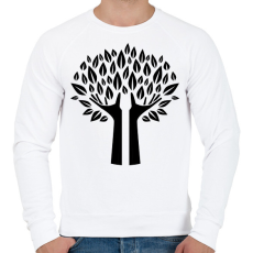 PRINTFASHION Fa - Férfi pulóver - Fehér