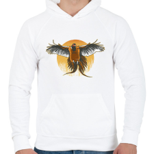 PRINTFASHION Fácán - Férfi kapucnis pulóver - Fehér férfi pulóver, kardigán