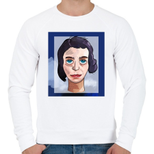 PRINTFASHION Face in Blue - Férfi pulóver - Fehér női pulóver, kardigán