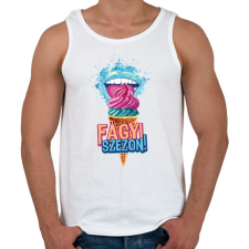 PRINTFASHION Fagyi szezon! - Férfi atléta - Fehér atléta, trikó