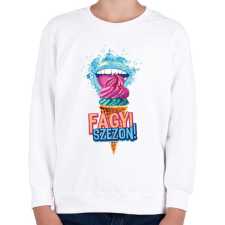PRINTFASHION Fagyi szezon! - Gyerek pulóver - Fehér gyerek pulóver, kardigán