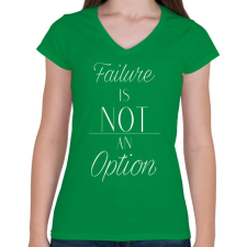 PRINTFASHION Failure - Női V-nyakú póló - Zöld női póló