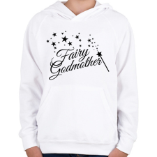 PRINTFASHION Fairy Godmother - Gyerek kapucnis pulóver - Fehér gyerek pulóver, kardigán