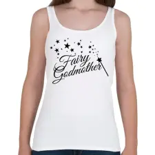 PRINTFASHION Fairy Godmother - Női atléta - Fehér női trikó