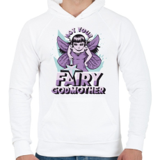PRINTFASHION Fairy grandmother - Férfi kapucnis pulóver - Fehér