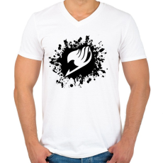PRINTFASHION Fairy Tail logo - Férfi V-nyakú póló - Fehér