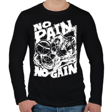 PRINTFASHION Fájdalom nélkül nincs siker - Férfi hosszú ujjú póló - Fekete