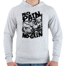 PRINTFASHION Fájdalom nélkül nincs siker - Férfi kapucnis pulóver - Sport szürke