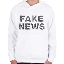 PRINTFASHION FAKE NEWS - Gyerek kapucnis pulóver - Fehér gyerek pulóver, kardigán