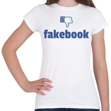 PRINTFASHION fakebook - Női póló - Fehér női póló