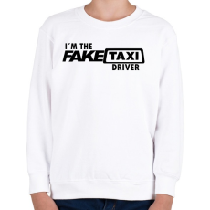 PRINTFASHION Faketaxi Driver - Gyerek pulóver - Fehér