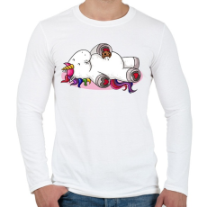 PRINTFASHION Falánk egyszarvú - Férfi hosszú ujjú póló - Fehér