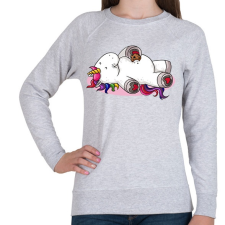 PRINTFASHION Falánk egyszarvú - Női pulóver - Sport szürke női pulóver, kardigán