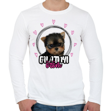 PRINTFASHION Falatnyi öröm - Férfi hosszú ujjú póló - Fehér férfi póló
