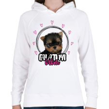 PRINTFASHION Falatnyi öröm - Női kapucnis pulóver - Fehér női pulóver, kardigán