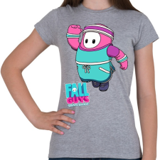 PRINTFASHION Fall Guys - Aerobic - Női póló - Sport szürke női póló