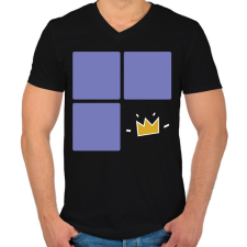 PRINTFASHION Fall Guys - Férfi V-nyakú póló - Fekete férfi póló