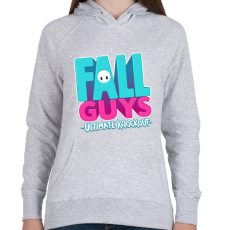 PRINTFASHION Fall Guys Logo - Női kapucnis pulóver - Sport szürke