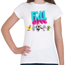 PRINTFASHION Fall Guys - Női póló - Fehér női póló