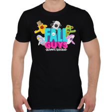 PRINTFASHION Fall Guys Ultimate Knockout - Férfi póló - Fekete férfi póló