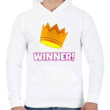 PRINTFASHION Fall Guys: Winner - Férfi kapucnis pulóver - Fehér férfi pulóver, kardigán