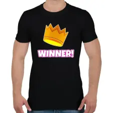 PRINTFASHION Fall Guys: Winner - Férfi póló - Fekete férfi póló