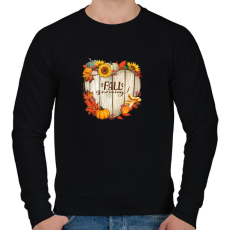 PRINTFASHION Fall is coming - Férfi pulóver - Fekete
