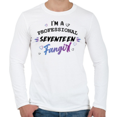 PRINTFASHION Fangirl - Seventeen - Férfi hosszú ujjú póló - Fehér