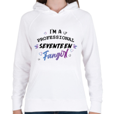 PRINTFASHION Fangirl - Seventeen - Női kapucnis pulóver - Fehér női pulóver, kardigán