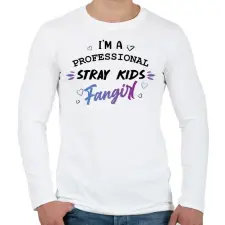 PRINTFASHION Fangirl - Stray Kids - Férfi hosszú ujjú póló - Fehér férfi póló
