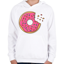 PRINTFASHION Fánk - Gyerek kapucnis pulóver - Fehér gyerek pulóver, kardigán