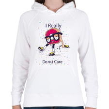 PRINTFASHION Fánk  - Női kapucnis pulóver - Fehér női pulóver, kardigán