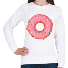 PRINTFASHION Fánk - Női pulóver - Fehér