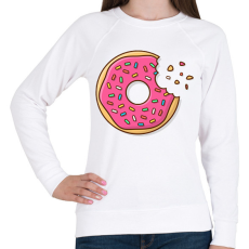 PRINTFASHION Fánk - Női pulóver - Fehér