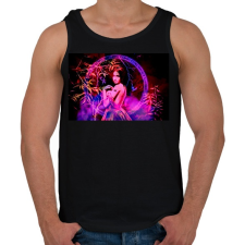 PRINTFASHION fantasy portré - Férfi atléta - Fekete atléta, trikó