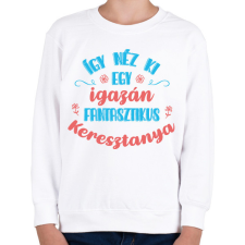PRINTFASHION Fantasztikus keresztanya - Gyerek pulóver - Fehér gyerek pulóver, kardigán