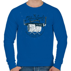 PRINTFASHION Fanyűvők - Férfi pulóver - Királykék