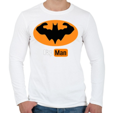 PRINTFASHION fapman - Férfi hosszú ujjú póló - Fehér
