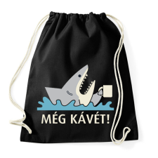 PRINTFASHION Fáradt cápa - Még kávét - Sportzsák, Tornazsák - Fekete tornazsák