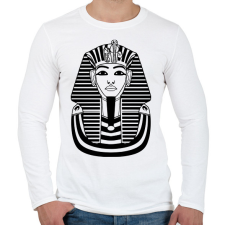 PRINTFASHION fáraó - Férfi hosszú ujjú póló - Fehér férfi póló