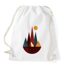 PRINTFASHION Farkas és hegyek 3 - Sportzsák, Tornazsák - Fehér tornazsák