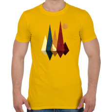 PRINTFASHION Farkas és hegyek 5 - Férfi póló - Sárga